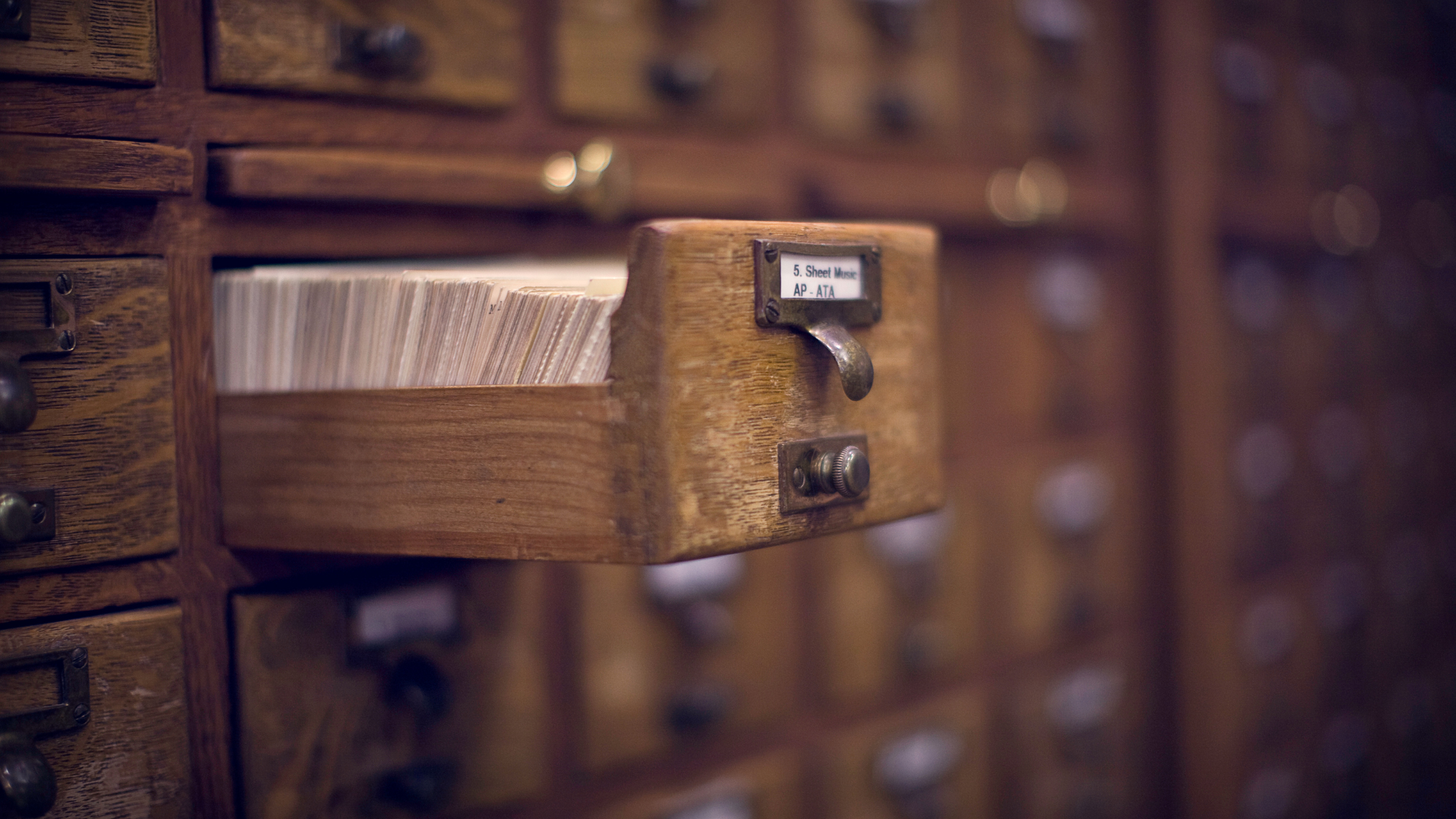 cabinet of boxes